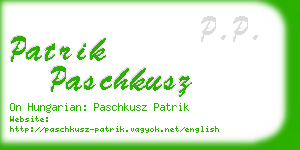 patrik paschkusz business card